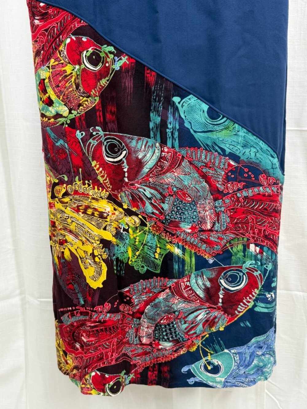 Vintage Jams World Rock Fish Limited Edition Rayon Dress Hawaii Small Midi USA - Picture 10 of 16